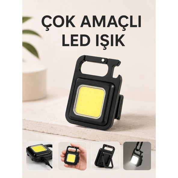 Kamp Işığı Çok Fonksiyonlu Taşınabilir Anahtarlık Kapak Açma Manyetik Özelliği ürün görseli 1