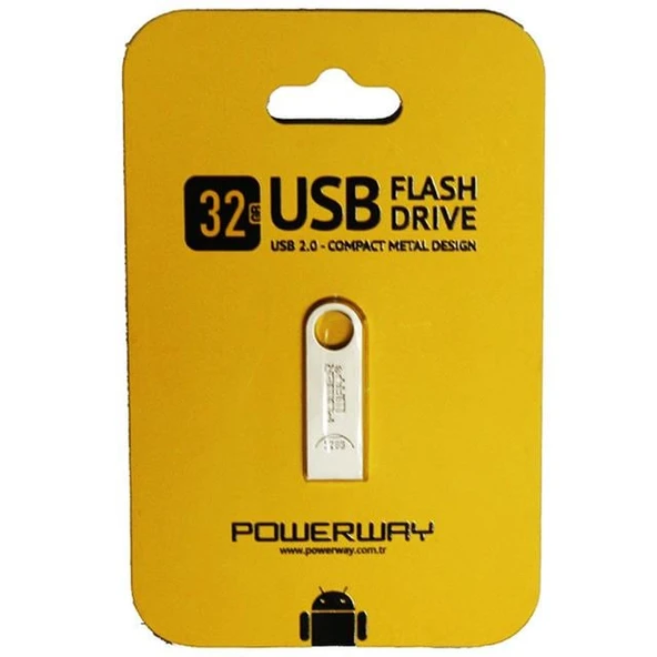 Powerway 32 Gb Metal Tip USB Flash Bellek ürün görseli 1