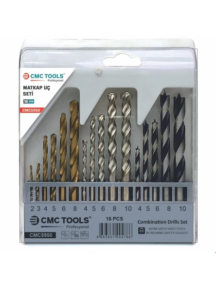 CMC Tools Cmc 16 Pcs Matkap Ucu Seti ürün görseli 1