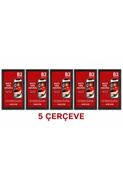 5 Adet B2 50x70 Siyah Alüminyum Çerçeve Açılır Kapanır Gönye Köşe 25mm ürün görseli 1