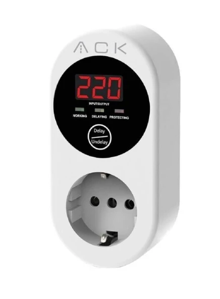 Ack Voltaj Korumalı Priz 16A AY27-00010 ürün görseli 1