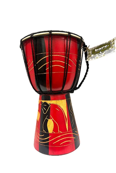 BARC AHŞAP DJEMBE OTANTİK ÇALGI 30CM MAHONI AGACI KEÇİ DERİSİ DARBUKA DAVUL ürün görseli 1