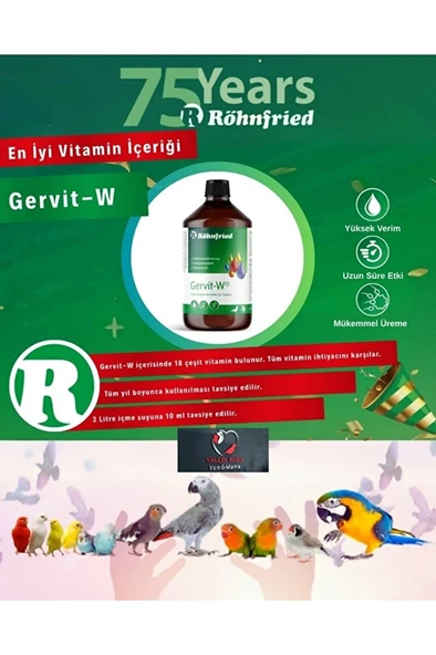 Röhnfried Gerwit-W 50 ml Güvercin, Muhabbet Kuşu, Kanarya Papağan Multivitamin Desteği BÖLME ÜRÜN ürün görseli 1