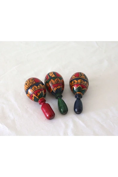 BARC Ahşap Maracas 12 Cm Uzak Doğu-Latin Müzik Aleti Marakas Enstrüman 1 Adet ürün görseli 1