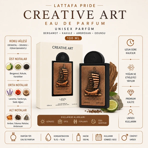 Lattafa Pride Creative Art EDP 100 ML Unisex Parfüm - Resim 2