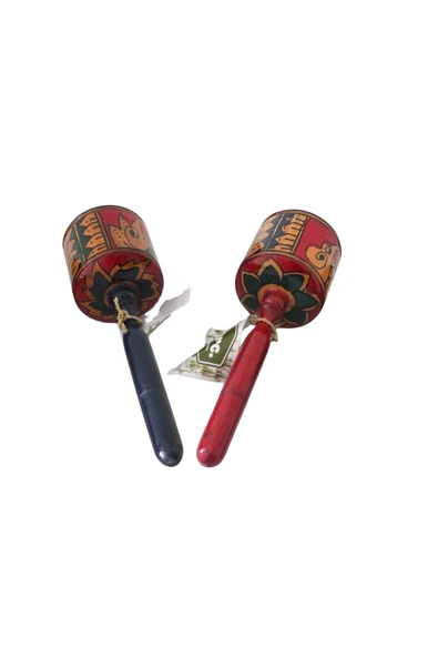 Barc Shop Ahşap Maracas Büyük Kare 27 Cm 2'li Set Otantik Uzak Doğu Müzik Aleti ürün görseli 1