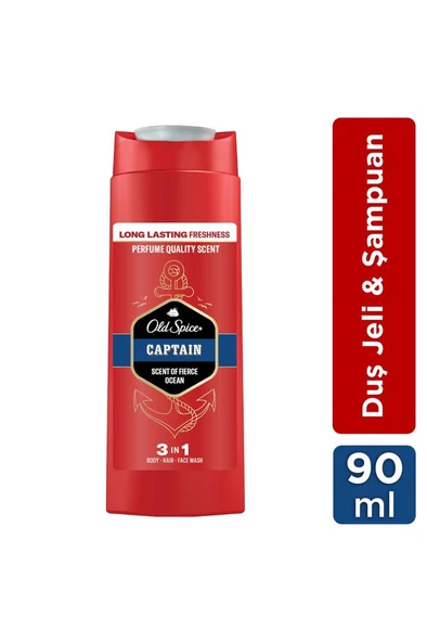 Old Spice Captain Erkek 3’ü 1 Arada Duş Jeli & Şampuan 90 ml ürün görseli 1