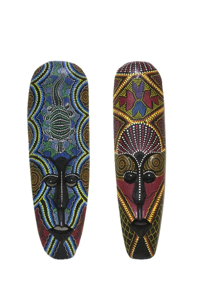 BARC Ahşap Otantik 2 li Maske Set Duvar Süsü 50cm Kabile Maskeler Duvar Dekoru ürün görseli 1