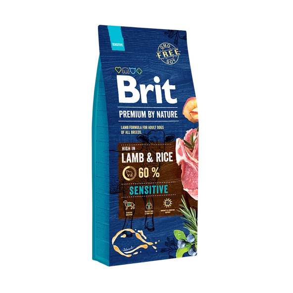 Brit Premium By Nature Sensitive Kuzulu ve Pirinçli Yetişkin Köpek Maması 15 Kg ürün görseli 1
