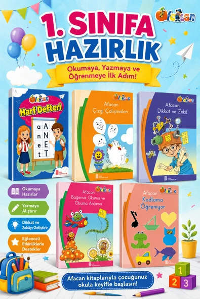 1. Sınıfa Hazırlık Seti (5 Kitap) ürün görseli 1