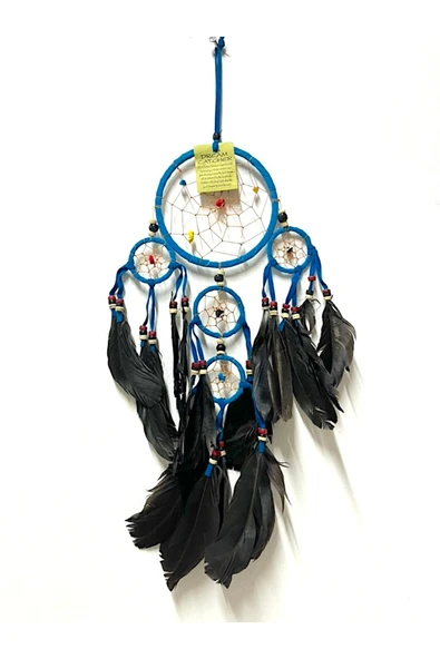 Barc Shop Rüya Kapanı 12 Cm Dream Catcher Turkuaz Duvar Dekorasyon Düş Kapanı Gerçek Kuş Tüyleri ürün görseli 1