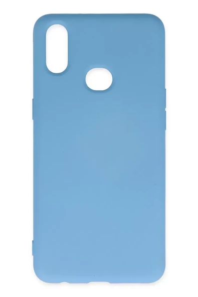 Newface Samsung Galaxy A10S Kılıf Nano içi Kadife Silikon - Mavi ürün görseli 1