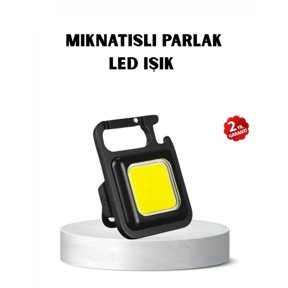 USB Type-C Şarjlı Mini Fener – Manyetik, Katlanabilir ve Şişe Açacaklı Tasarım ürün görseli 1