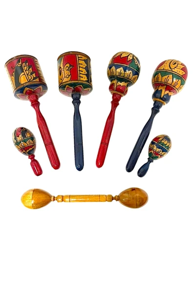 Barc Shop Maracas Set 7 Parça Müzik Aletleri Otantik Çalgı Enstrümanlar 7 Adet Marakas ürün görseli 1