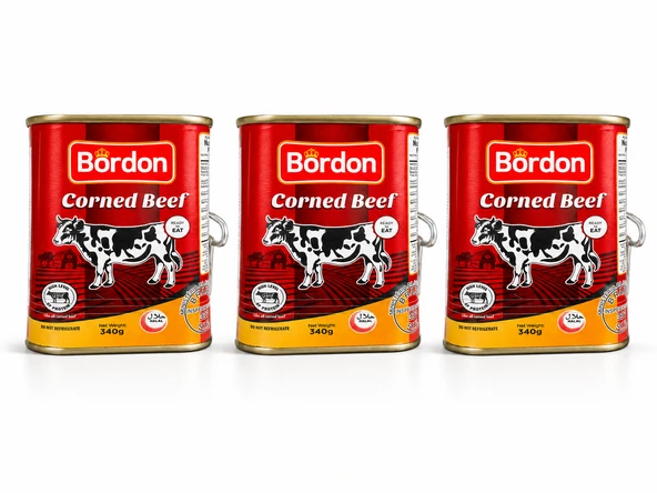 BORDON Corned Beef Meat 320 Gr X 3 Adet ürün görseli 1
