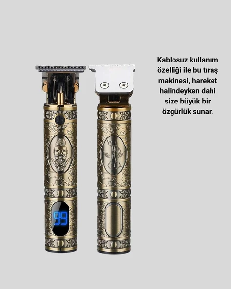 Şarjlı Kablosuz Tıraş Makinesi – 1800 mAh Batarya Uzun Pil Ömrü Profesyonel Sessiz Motor ürün görseli 1