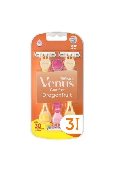 Simply Venus 3 Dragonfruit Kullan At Tıraş Bıçağı 3 Adet ürün görseli 1