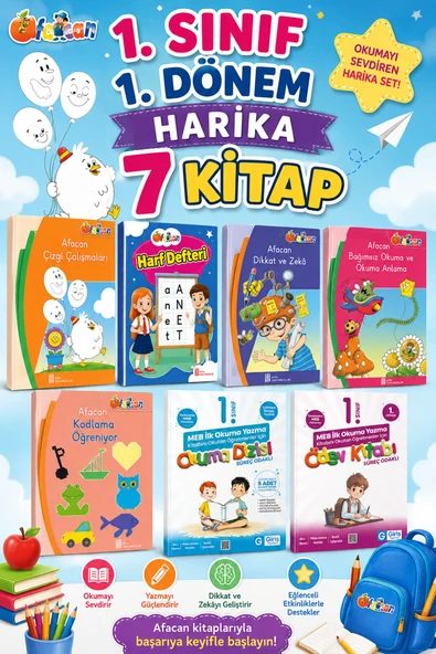 1. Sınıf 1.Dönem Set (7 Kitap) ürün görseli 1