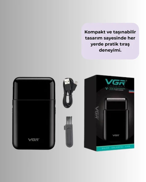Kart Tasarımlı Şarjlı Tıraş Makinesi | 2 Başlıklı Hassas Kesim ürün görseli 1