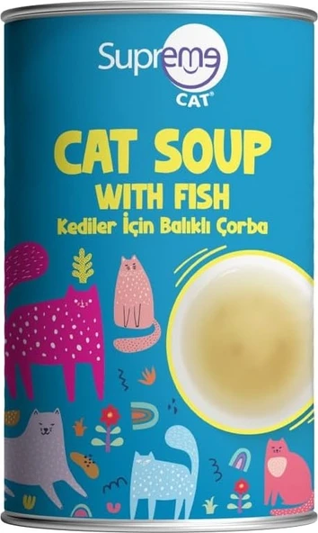 Supreme Cat Kedi Çorbası Balıklı, Iştah Açıcı Sıvı Kedi Maması 135 ml x 12 ürün görseli 1