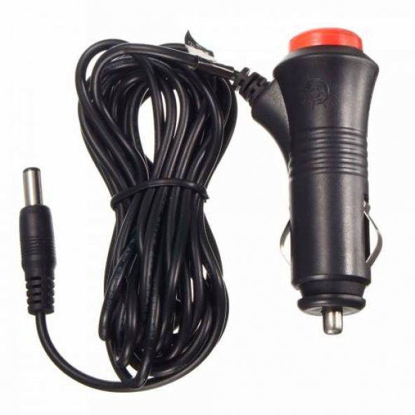 12 volt 3 metre kablolu standart uçlu çakmak adaptör 12 volt 5.5 ürün görseli 1