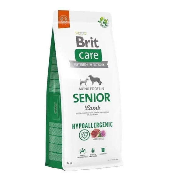Brit Care Senior Hipoalerjenik Kuzulu ve Pirinçli Tüm Irklar İçin Yaşlı Köpek Maması 12 Kg ürün görseli 1