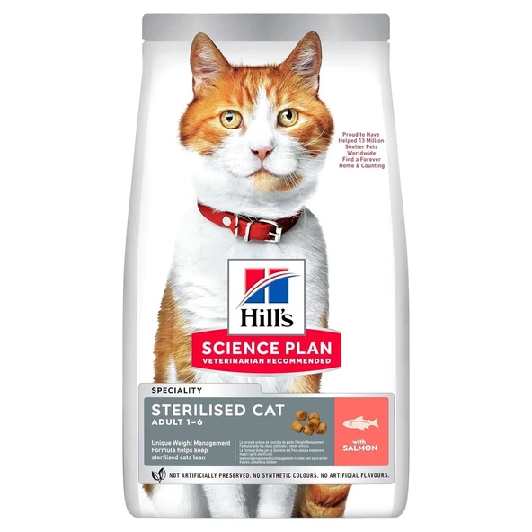 Hill's Somonlu Kısırlaştırılmış Yetişkin Kedi Maması 3 Kg ürün görseli 1
