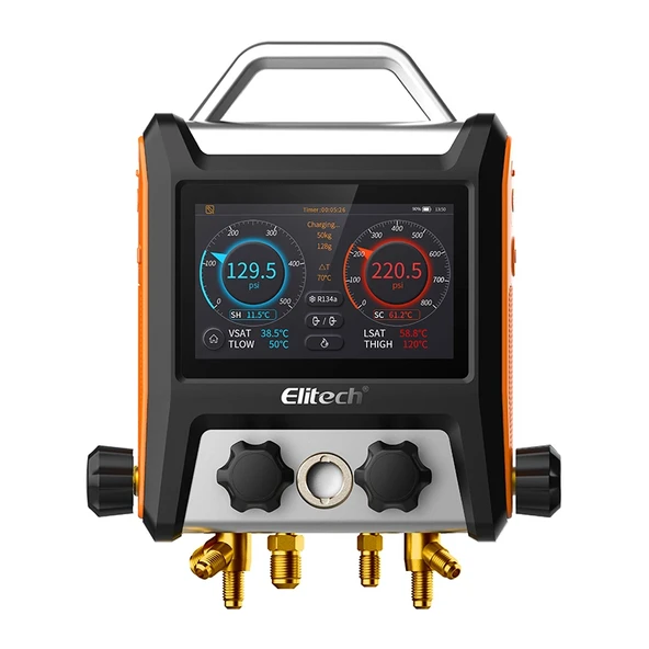 Elitech MS-4000 Dijital Manifold ( 150 Cm Hortum Dahil  ) / Renkli Ekran ürün görseli 1
