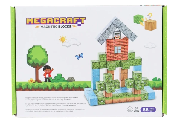craft Orman ve Ev Temalı Mıknatıslı Bloklar 88 Parça ürün görseli 1
