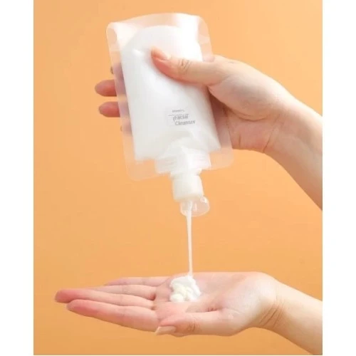 3 Adet 100ml Krem Şampuan Kabı Tekrar Kullanılabilir Set - Resim 3