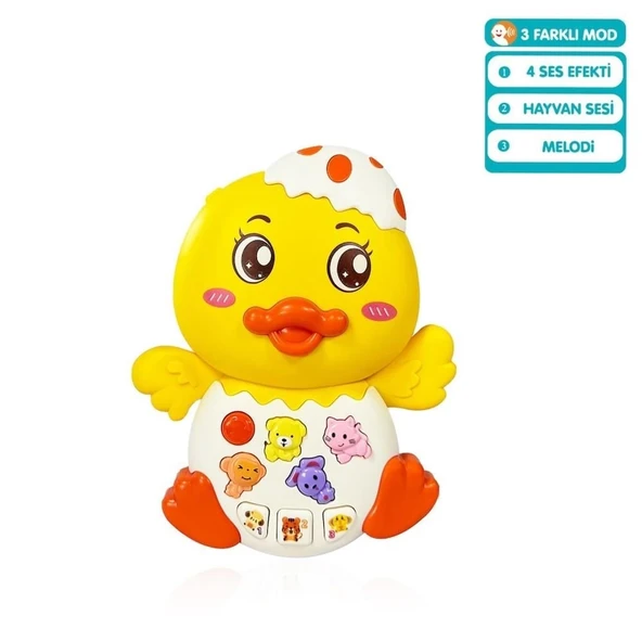 JLG-855-144A IŞIKLI VE MÜZİKLİ ÖRDEK BEBEK  - 1  Adet Fiyatıdır ürün görseli 1