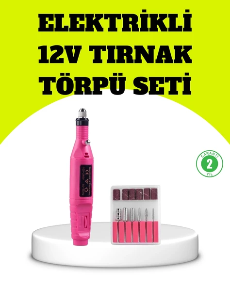 Elektrikli Manikür Pedikür Törpü Seti 6 Başlıklı ürün görseli 1
