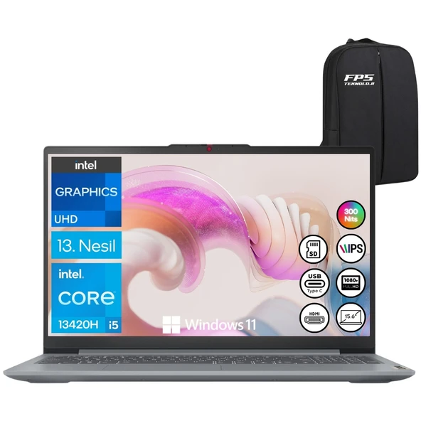 Ideapad Slim 3 I5-13420H 8gb Ram 1tb SSD 15,6" Fhd W11 83EM00C7TR Taşınabilir Bilgisayar ürün görseli 1