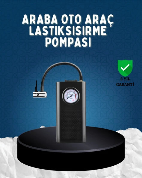 Elektrikli Hava Kompresörü Type-C USB Şarjlı Çok Fonksiyonlu Lastik Pompası ürün görseli 1