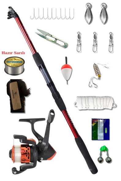 Travel Kırmızı 165CM 50-150gr Ak 200 Çocuk Olta Seti ürün görseli 1