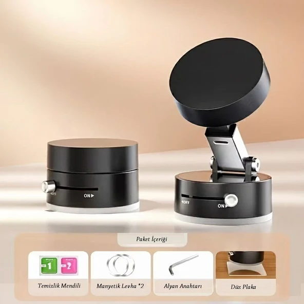 Mıknatıslı Katlanabilir Telefon Tutucu - Torpido ve Cam Uyumlu ürün görseli 1