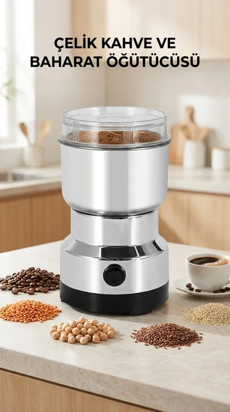 Kahve ve Baharat Öğütücü Makinesi 200W Kapasite Ev Kullanımı İçin ürün görseli 1