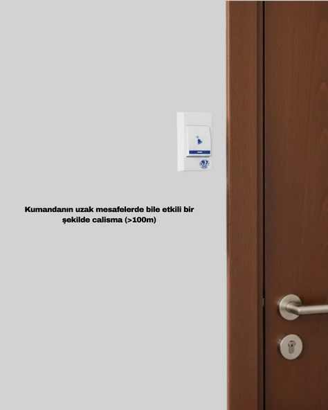 Kablosuz Kapı Zili Kolay Kurulumlu Modern Kullanım - Resim 2