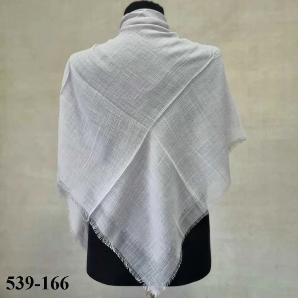 Moda Akyüz Düz Renk Flamlı Eşarp (Gümüş Gri) 539-166 ürün görseli 1