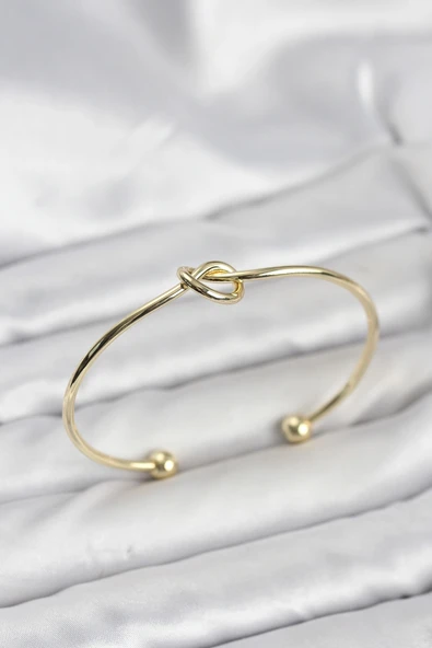 Düğüm Model Pirinç Gold Renk Kadın Bileklik ürün görseli 1