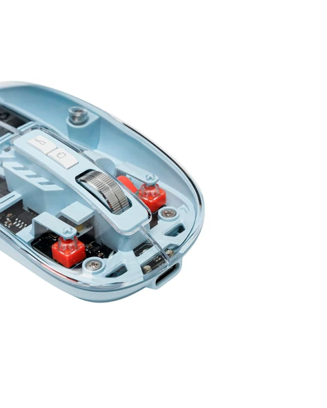Mavi Kablosuz Mouse Bluetooth ve USB Çift Mod Bağlantılı - Resim 3