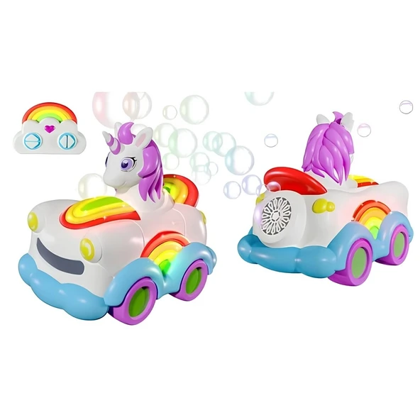 Baloncuk Çıkartan Uzaktan Kumandalı Unicorn Araba 3.7V.USB - S00090834 ürün görseli 1