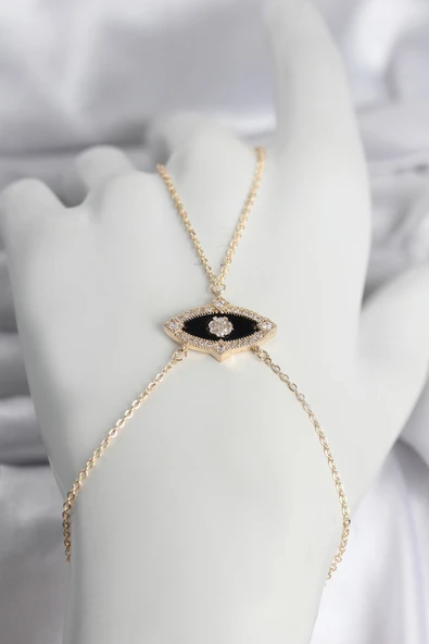 Pirinç Göz Model Gold Renk Zirkon Taşlı Kadın Şahmeran ürün görseli 1