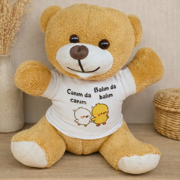 Canım da Canım Balım da Balım Tişörtlü Peluş Ayıcık ürün görseli 1