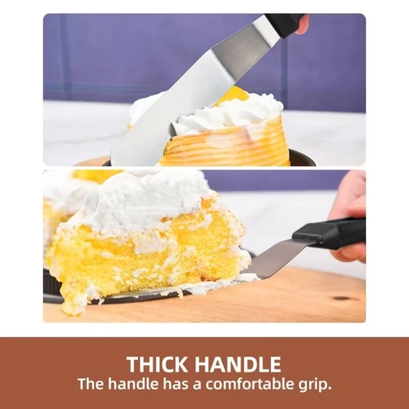 Paslanmaz Çelik L Tipi Pastacı Spatulası - Resim 2