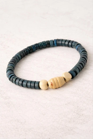 Oval Bambu Ahşap Bileklik 8 mm ürün görseli 1