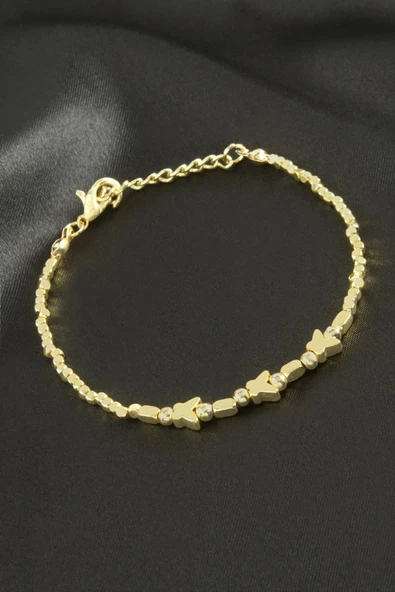 Kelebek Oval Metal Bileklik ürün görseli 1