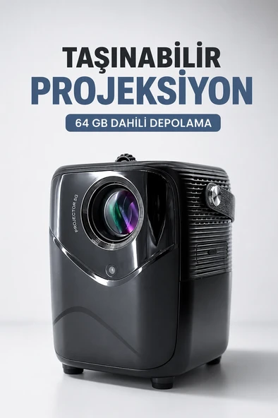 Taşınabilir Projeksiyon 64 GB Dahili Depolama ürün görseli 1