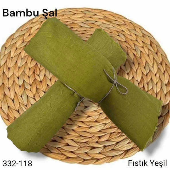 Bambu Kraş Şal (Fıstık Yeşili) 332-118 ürün görseli 1