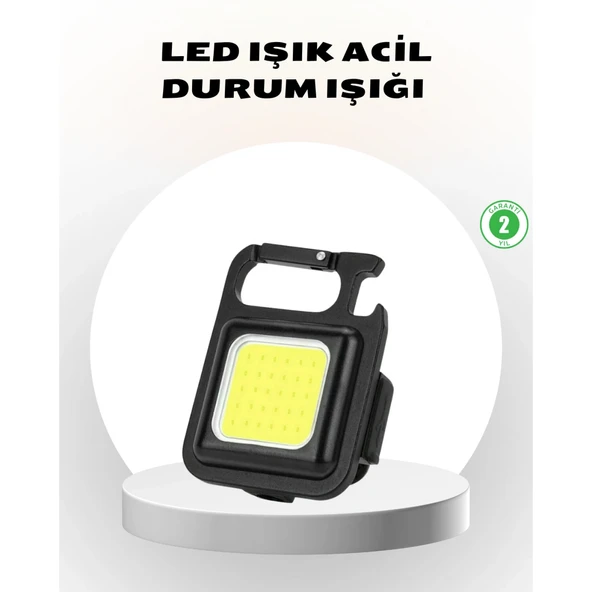 Süper Parlak 800 Lümen LED Fener – USB Şarjlı, 3 Işık Modlu, Mini Taşınabilir ve Anahtarlık Tipi ürün görseli 1
